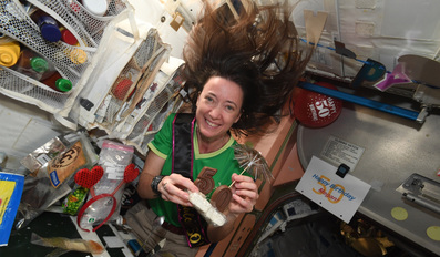 Megan McArthur celebrates her 50th birthday aboard the ISS